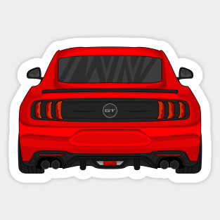 MUSTANG GT RED Sticker